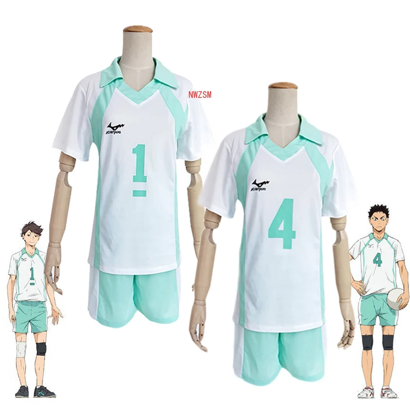 

Haikyuu!! Aoba Johsai Oikawa Tooru School Uniform T-shirt Shorts Cosplay Costume Haikiyu Volley Ball Team Jersey Sportswear