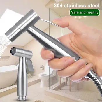 

Universal Handheld Stainless Steel Toilet Bathroom Bidet Shower Sprayer Head