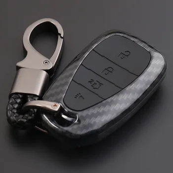 

Carbon Fiber Silicone Car Key Case For Chevrolet for Cruze Spark Camaro Volt Bolt Trax Malibu Key Cover Auto Keychain Decoration