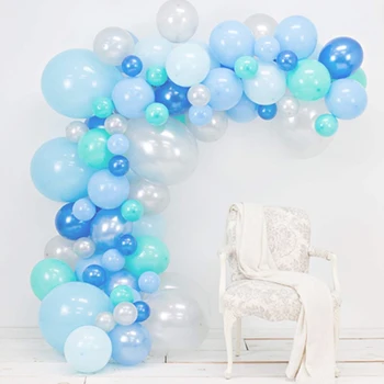 

Blue Balloon Garland Arch Kit Gold Metallic Balloons Garland Balloon Chain Wedding Birthday Party Decoration Kids Balloon Column