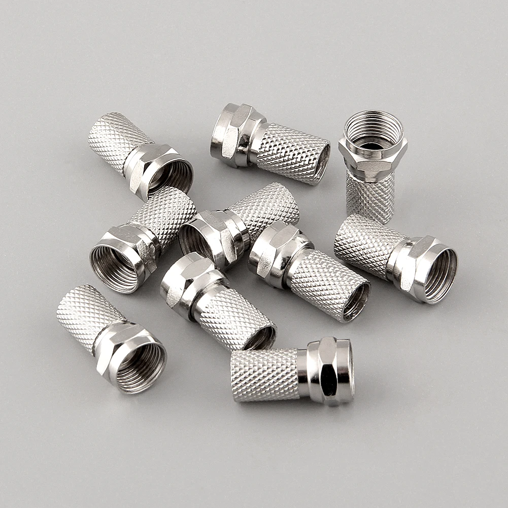 

Cable TV Crimping Tool F Heads Connectors Crimper Coaxial for Plug 10 Terminal F Wire Stripper Connector Pcs SCREW Twist SAT