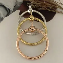 Осень, настоящее Серебро S925 пробы, подвески с о-образными подвесками, ожерелье Pandora, подвеска, ювелирное изделие для женщин, сделай сам, красота