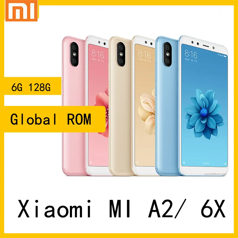 Смартфон xiaomi mi A2/6x 6 + 128 ГБ Snapdragon 660 1080x2160 пикселей быстрая зарядка 18 Вт | Мобильные