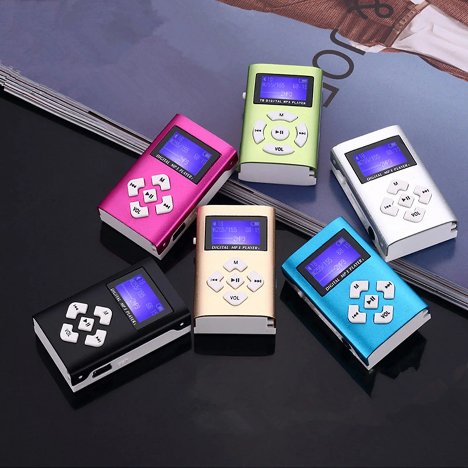 Portable Mp3 Music Player Retro Digital 1.2 Inch Monochrome Screen Mini Mp3 Players Supports Tf Card Sport Walkman For Child
