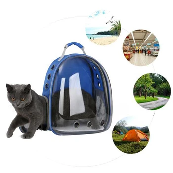 

New Outdoor Portable Carrying Transparent Pet travel Bag Breathable Space Capsule Carrier backpack For Small Cat Dog