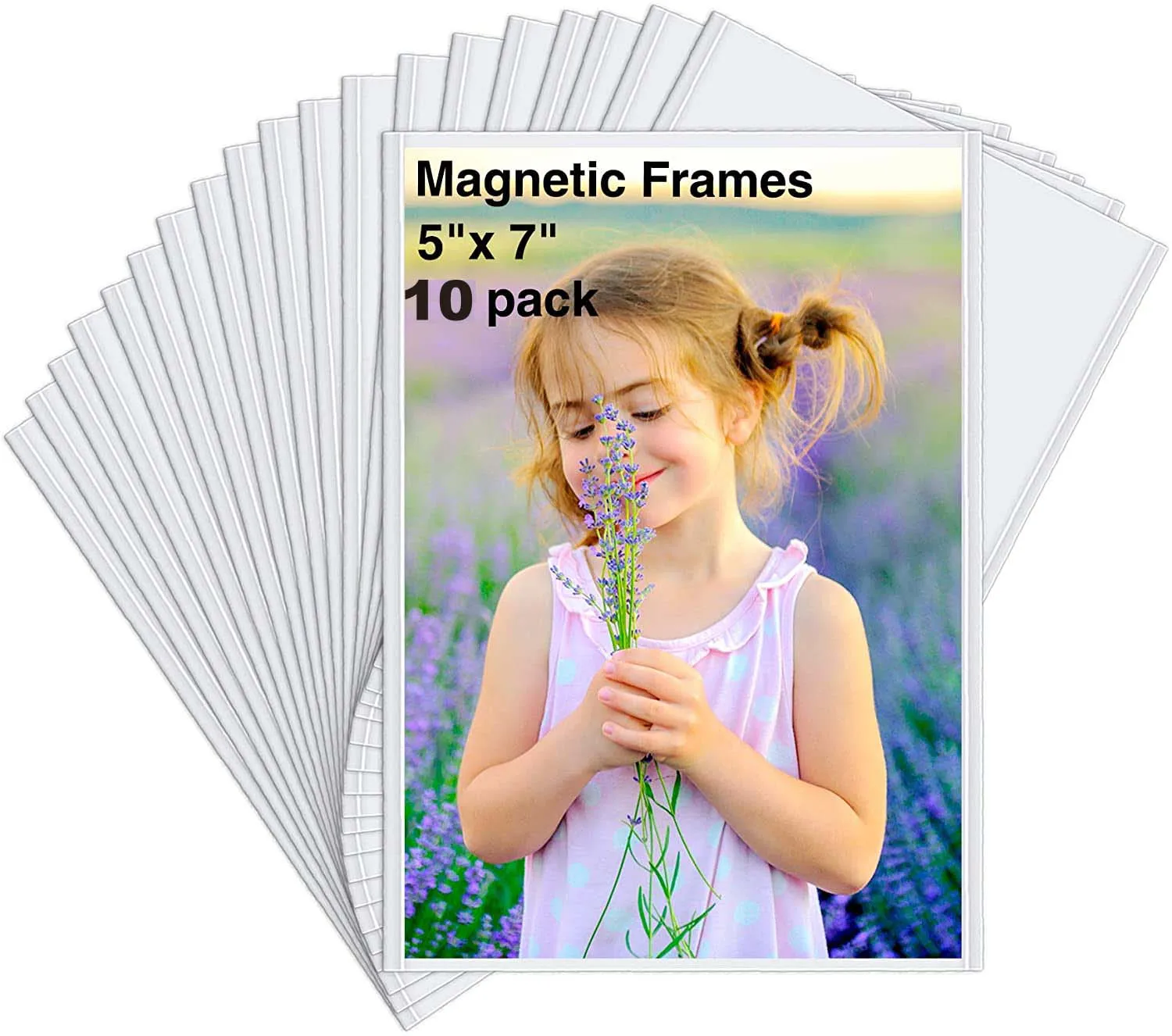 Magnetic Photo Frames for Refrigerator 4R 5R 10Pack Fridge Magnets Picture Frame Photo Sleeves Protected by Removable Film metal glass photo picture frame flower plant specimen portrait display frames