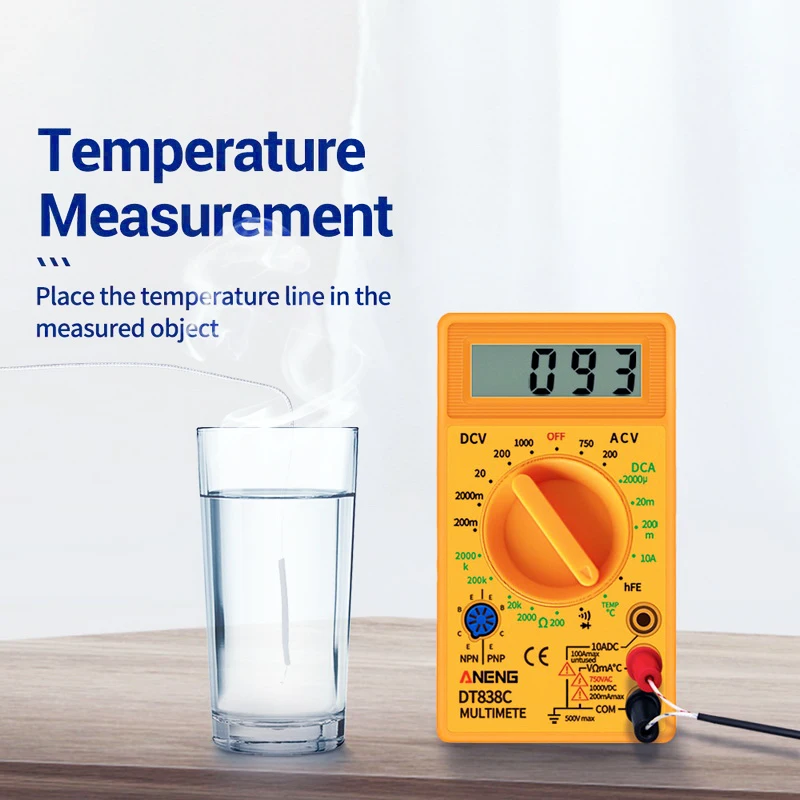 INGBONT 20A 1000V Multimeter Probe Test Needle Pin Digital Multi Meter Lead Wire Pen Cable Kit Multi Meter Voltmeter Tester Kit