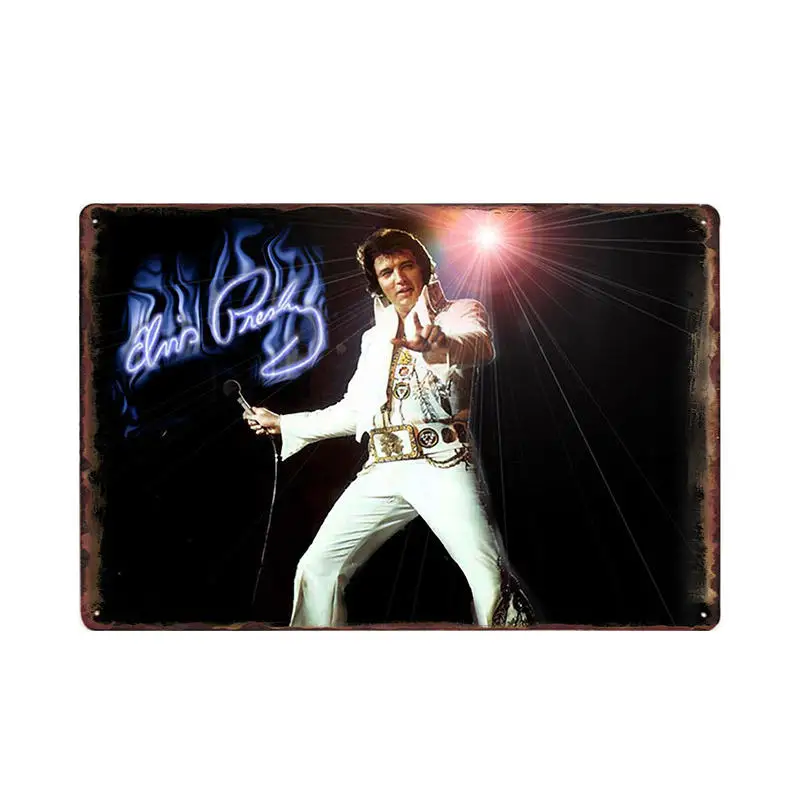 60260 Винтажные плакаты Elvis жестяная вывеска Ретро украшение металлические настенные декоративные тарелки бар Домашний Декор 20x30 см - Цвет: 60260