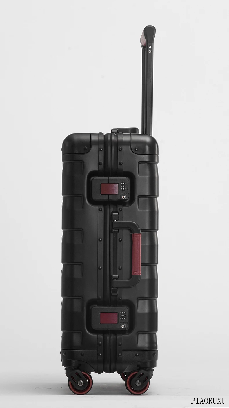 Новая мода Алюминиевый сплав тяга чемодан 20/24 дюймов металлический багаж модный тип чемодана