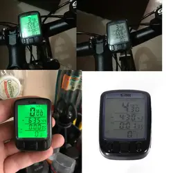 Sunding SD 563B водонепроницаемый ЖК-дисплей Велоспорт велосипед компьютер одометр спидометр с зеленой подсветкой новый стиль