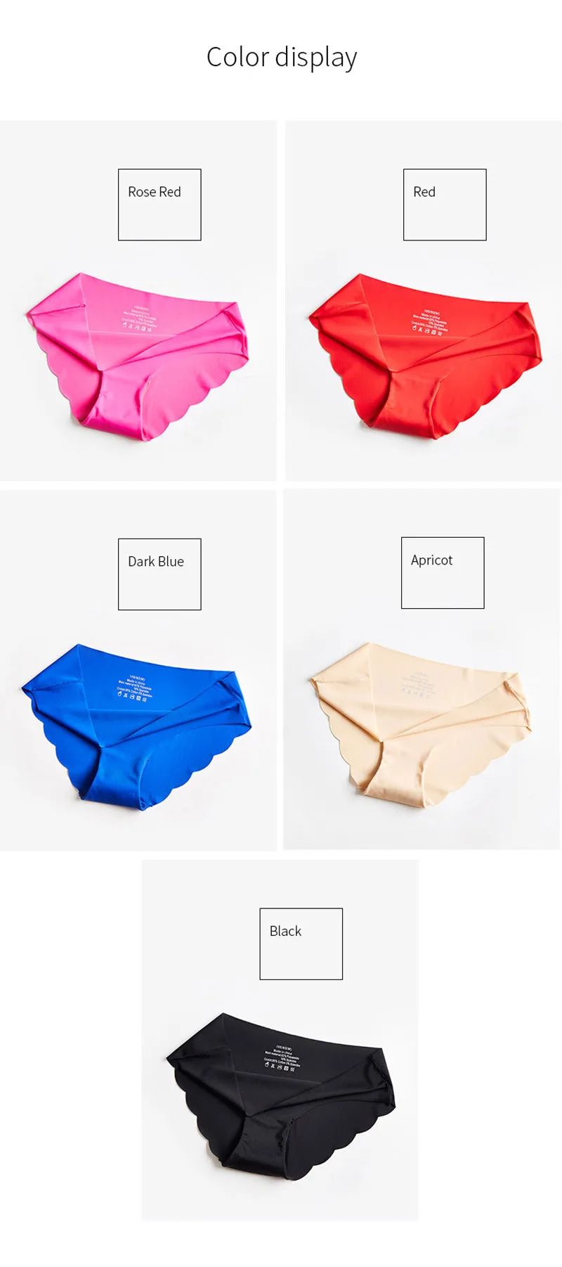 Sexy Plus Size Ice Silk Briefs Seamless Women's Underwear Low Waist Briefs Crotch Cotton Panties Simple Underpants High Quality