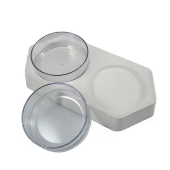 

Adjustable Neck Guard Dual Bowl with Hexagonal Base for Pet Cats Dogs Feeding Drinking