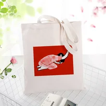 Красная серия сумки вместительная сумка для покупок сумка на заказ Печать логотипа холст текст DIY ежедневное использование экологическая многоразовая утилизация