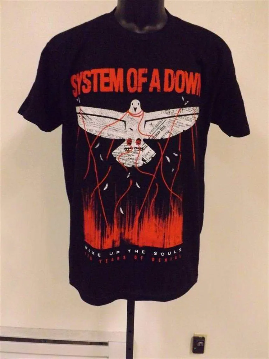 New System Of A Down Wake Up The Soul Adult Size S-M-2Xl-3Xl Band T-Shirt Loose Tee Shirt | Мужская одежда