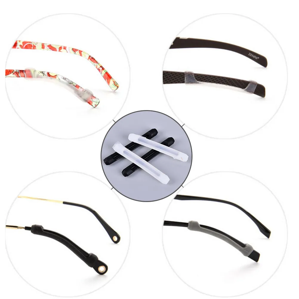2Pairs Soft Comfortable Good Elastic Silicone Anti Slip Ear Hooks for Glasses Accessories Sports Eyeglass Sunglasses