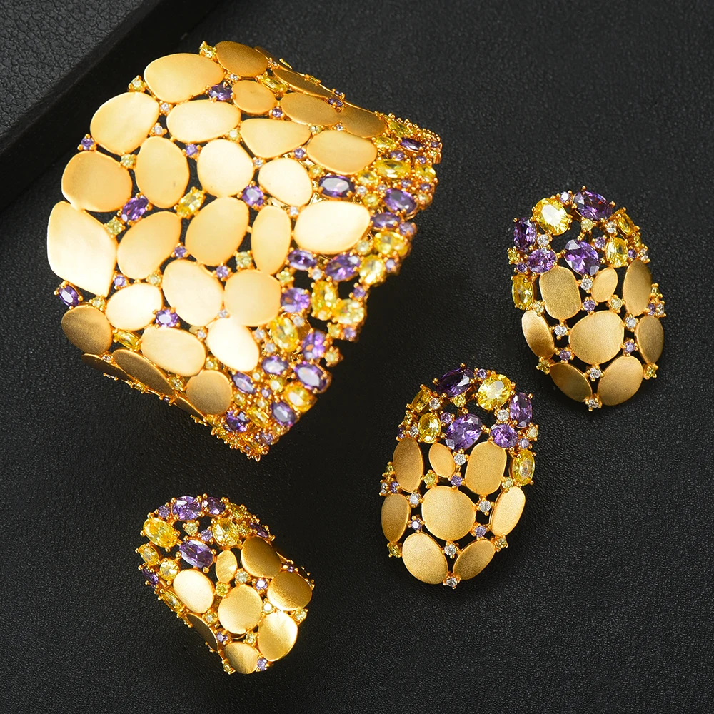 GODKI новый дизайн подвески 3 шт. браслет кольцо серьги набор для женщин Свадебные кубический цирконий Дубай вечерние свадебные украшения бох... GODKI новый дизайн подвески 3 шт. браслет кольцо серьги набор для женщин Свадебные кубический цирконий Дубай вечерние свадебные украшения бох...