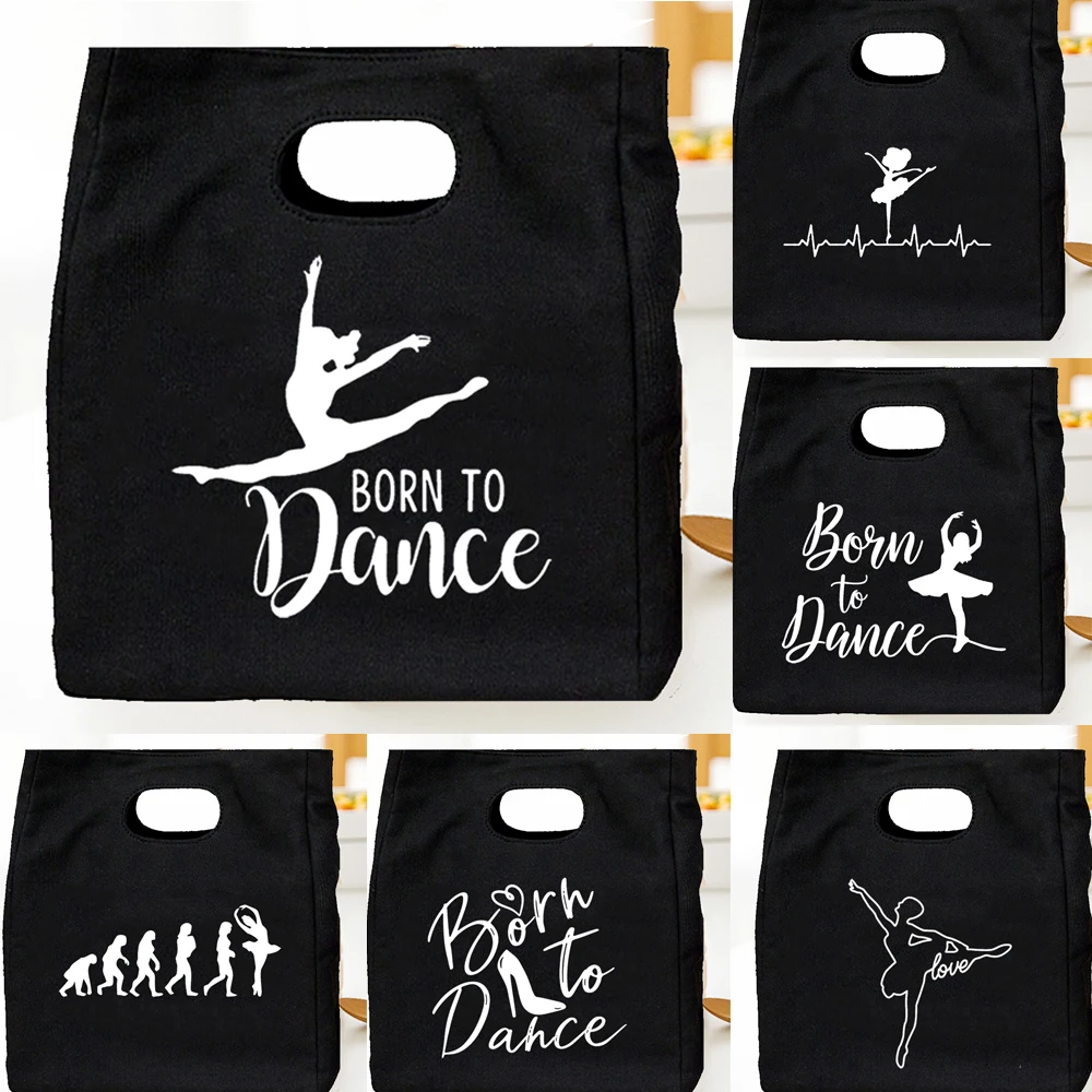 

Сумка для обеда Born To Dance, холщовая, многоразовая, высокая емкость