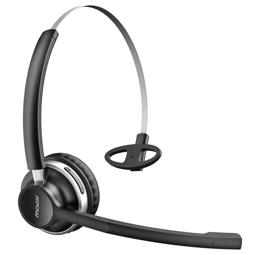 Wireless Headset Mpow HC3 Bluetooth наушники кристально чистые Беспроводные наушники с двойным шумоподавлением микрофоны для колл-центра и водителя грузовика - Цвет: Wireless Headset