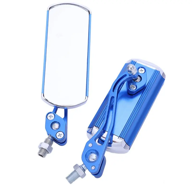 Качество 2 шт./пара расширяемые Алюминиевые сплава зеркало заднего вида для велосипеда велосипед прямоугольное зеркало велосипед широкий горизонт с держателем(синий
