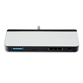 

4 in 1 USB Hub Docking Station USB3.0/Type-C/HDMI/3.5mm Port Adapter for Surface Go