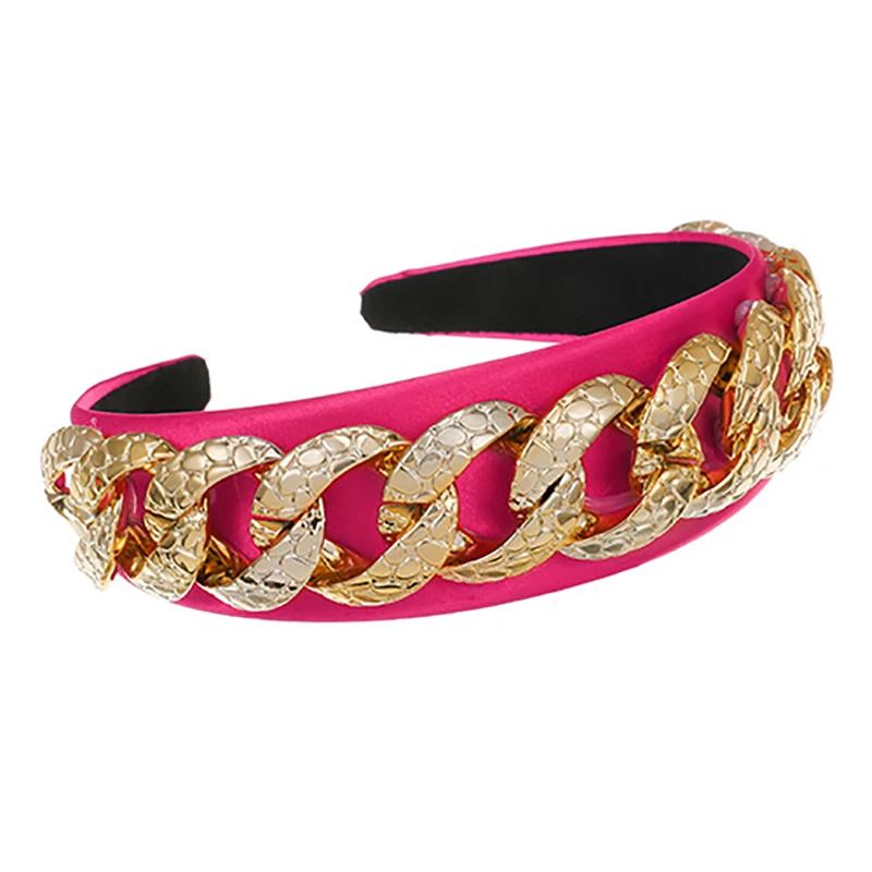 

ZHINI New Punk DIY Handmade Headbands for Women Personality Exaggeration Wide Hair Band Statement Jewelry Hair Accessories