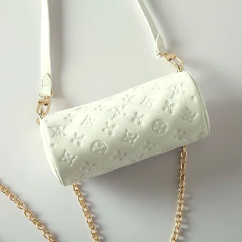 

2020 New Famous Designer Genuine Leather Bags High Quality Cylindrical Armpit Chain Shoulder Bags Luxury Women Leather Handbags