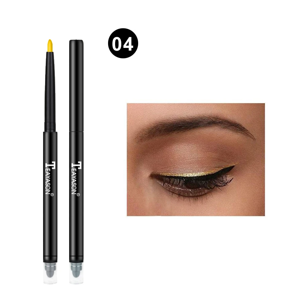 

12Colors Double-end Colorful Matte Eyeliner Pencil waterproof long lasting matte eyeliner gel White Black Makeup Crayon TSLM2