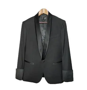 XS-6XL новая мужская одежда GD stylist Подиум соединенный атласный воротник костюм пиджак стилист формальное платье размера плюс костюмы - Цвет: suit black