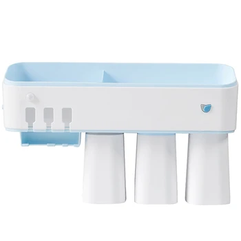

Toothbrush Holder, Magnetic Toothbrush Holder and Multifunctional Bathroom Organizer Suction Pad Wall Mount for Bathroom