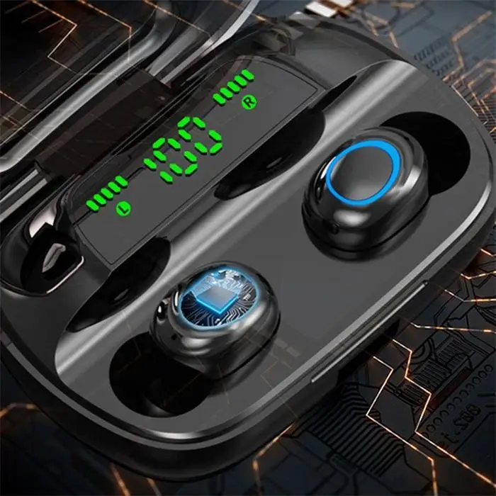 Беспроводная bluetooth-гарнитура, водонепроницаемые музыкальные наушники 3500 мАч с зарядкой 60 мАч 20-20000 Гц да чехол
