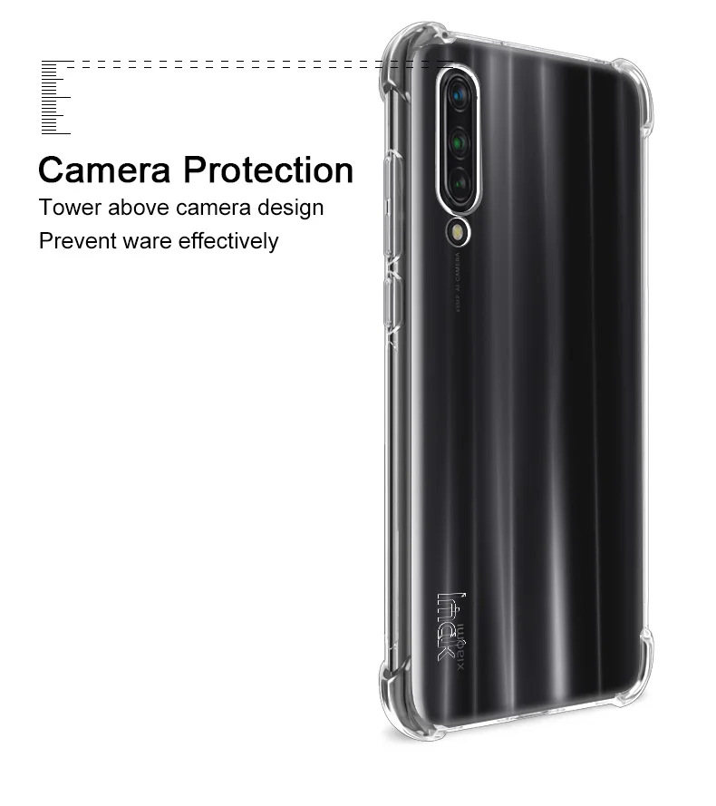 IMAK Кристалл ТПУ для Funda Xiaomi mi CC9 чехол 360 Защита прозрачная задняя крышка для Xiaomi mi CC9e чехол mi CC 9 E 9E E9 кожа