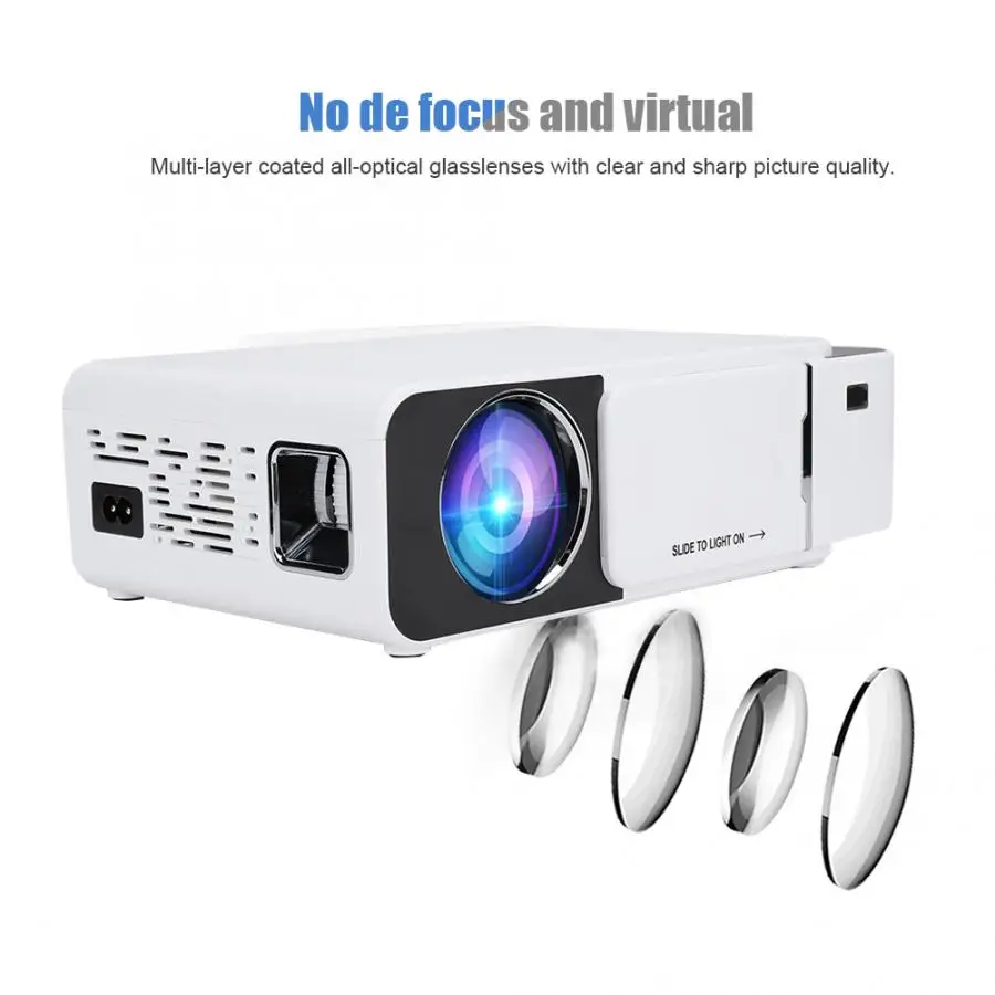 T5 Home Theater HD Mini Portable Projector Family Children's Smart Phone Led Projectors