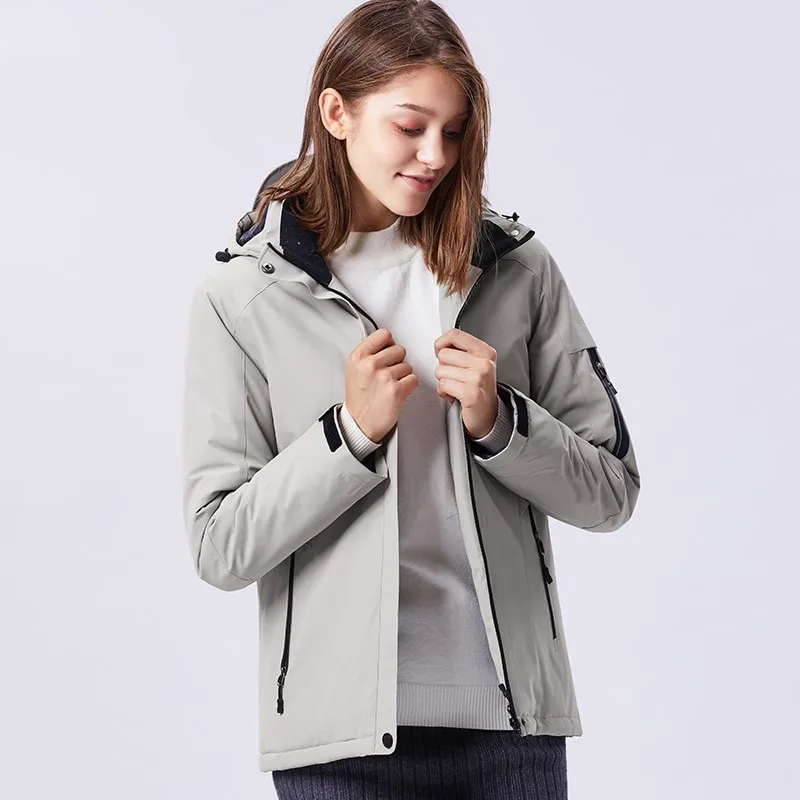 Female Khaki Горячая зима большой размер 10XL водонепроницаемая куртка женская уличная Лыжная рыбалка кемпинг походная куртка мужская Весенняя камуфляжная ветровка - Цвет: Female Khaki