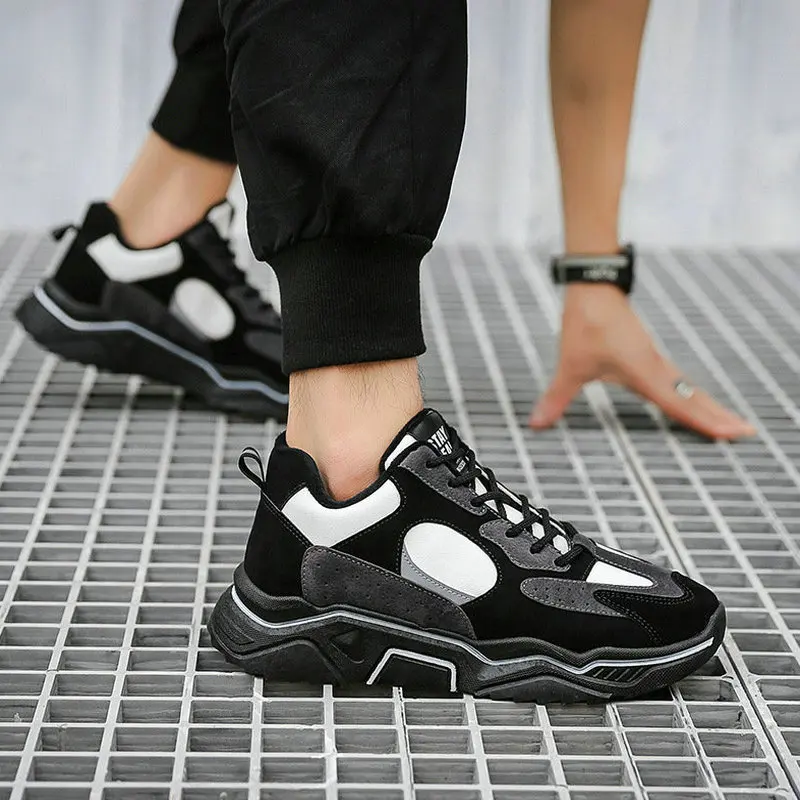 

2020 New winter plus velvet cotton men's sports shoes Korean fashion casual sneakers thick warm men's running shoes ZM-113