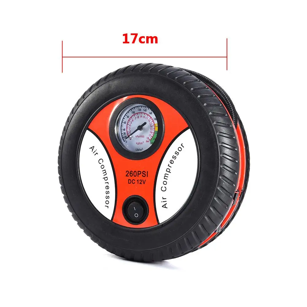 260PSI DC 12 В портативный Электрический мини-насос для накачивания шин воздушный компрессор 120-150 Вт Авто насос Авто аксессуары оборудование