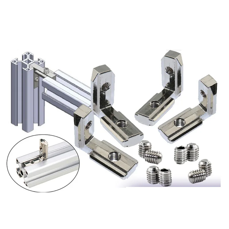 Aluminum Interior Corner Connector  Aluminum Profile 3030 L Bracket -  10pcs Slot - Aliexpress