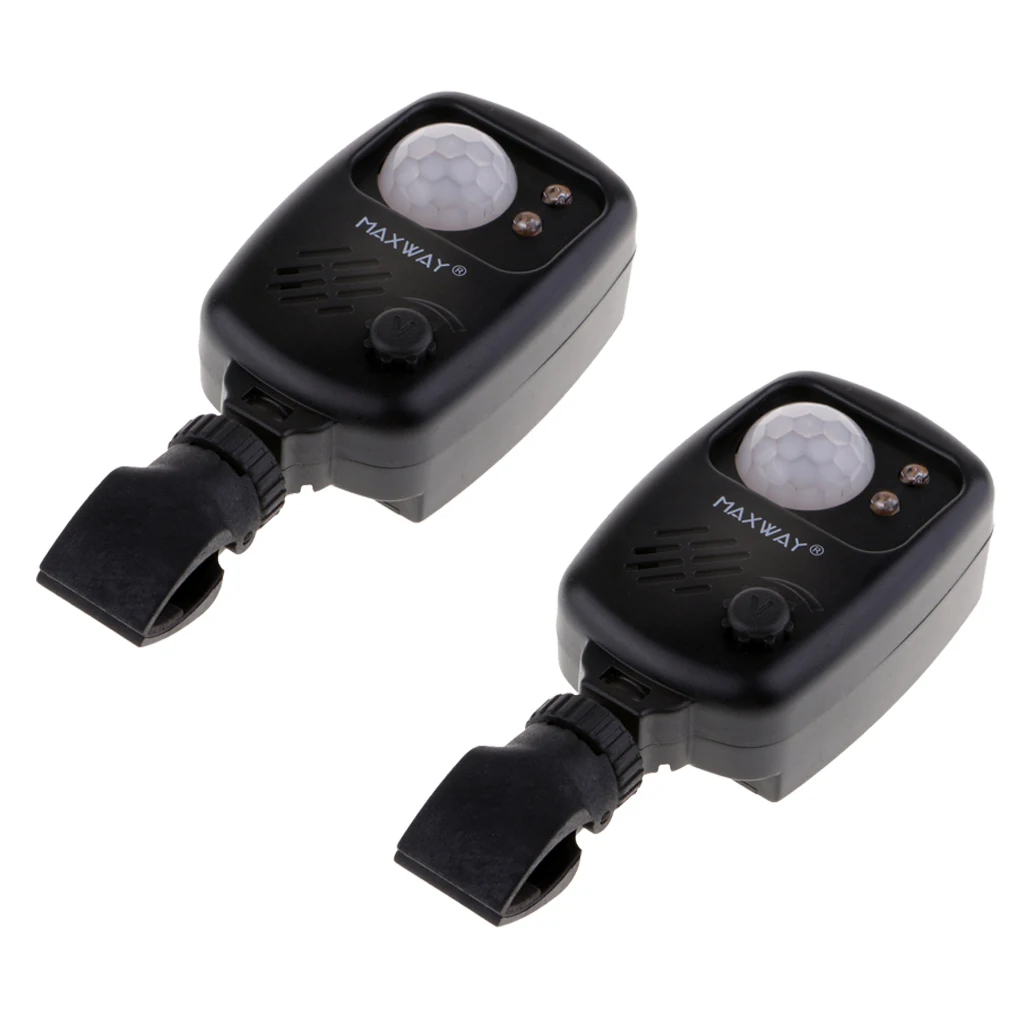 MagiDeal 2pcs Security Infrared Motion Sensor PIR Alarm for Fishing Camping