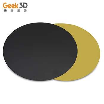 

200/220mm Black Round Heat Hot bed Surface Sticker Printed With 3M Tape Print Build Plate For 3D Printer Parts Platform Film kit