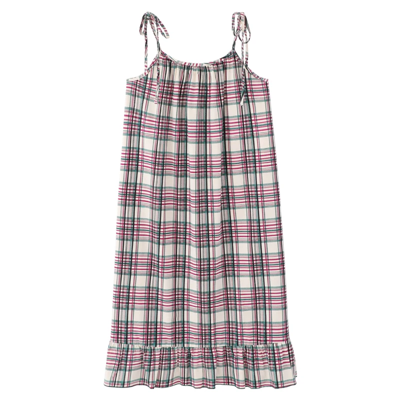 

Summer Women Night Dress Sleeveless Homedress Night Sling Sexy Sleepwear Plus Size Night Gown Fashion Girl Night Wear Night Gown