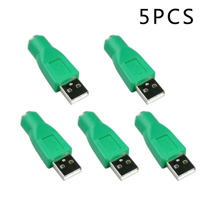 

1/2/5pcs PS / 2 Female To USB Male Adapter Converter For Keyboard Mouse USB male to PS2 Mini Din 6 pin Female