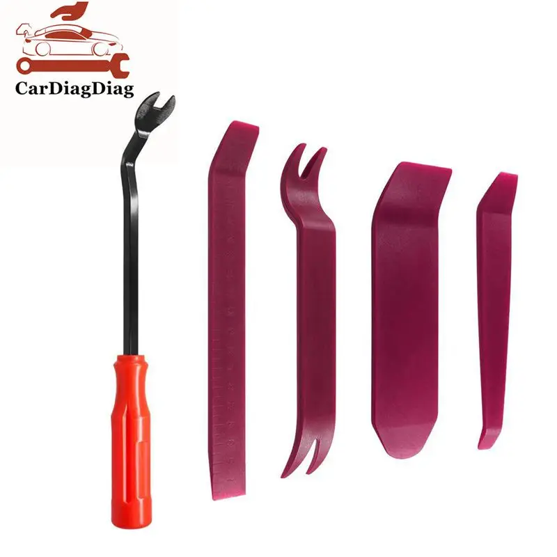 자동 도어 클립 패널 트림 제거 도구 키트, 내비게이션 분해 시소, 자동차 인테리어 플라스틱 시소 변환 도구, 1 개 4 개
