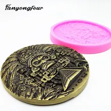 Монета Майя силиконовая форма для выпечки торта из смолы гипса