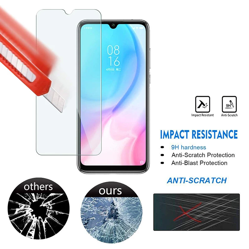2 шт закаленное стекло для Xiaomi mi A3 протектор экрана 9H 2.5D телефон на Защитное стекло для Xiaomi mi A3/mi CC9e стекло