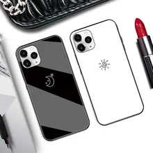 

Sun and Moon lovers glass phone case For iphone 11 pro max