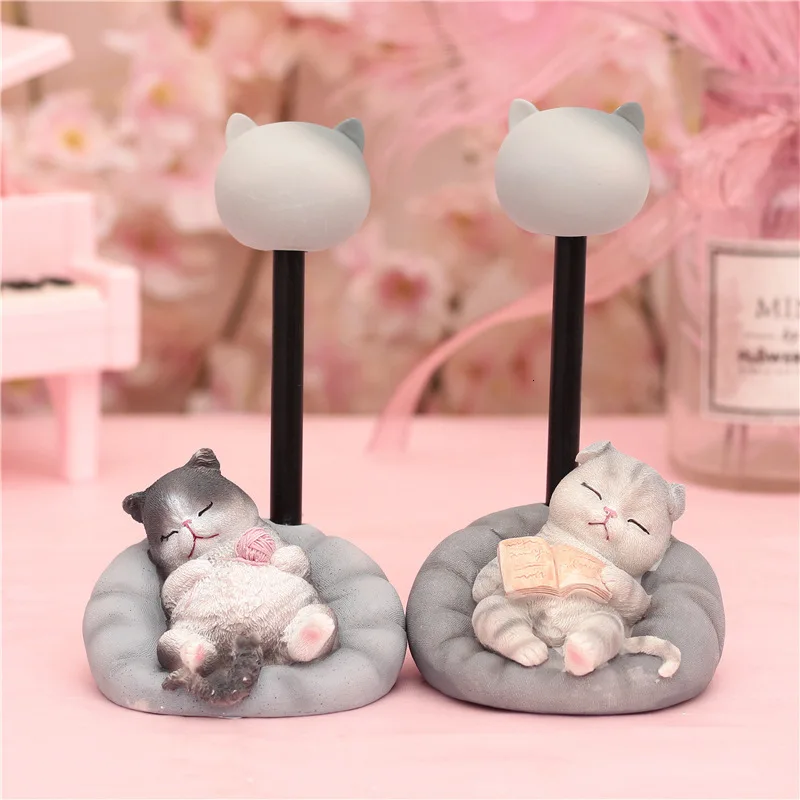 Hinnixy Animal Resin Night Light TV Cat Unicorn Table Lamp Baby Birthday Gift Girls Children Bedroom Decor Luminaria Ornaments