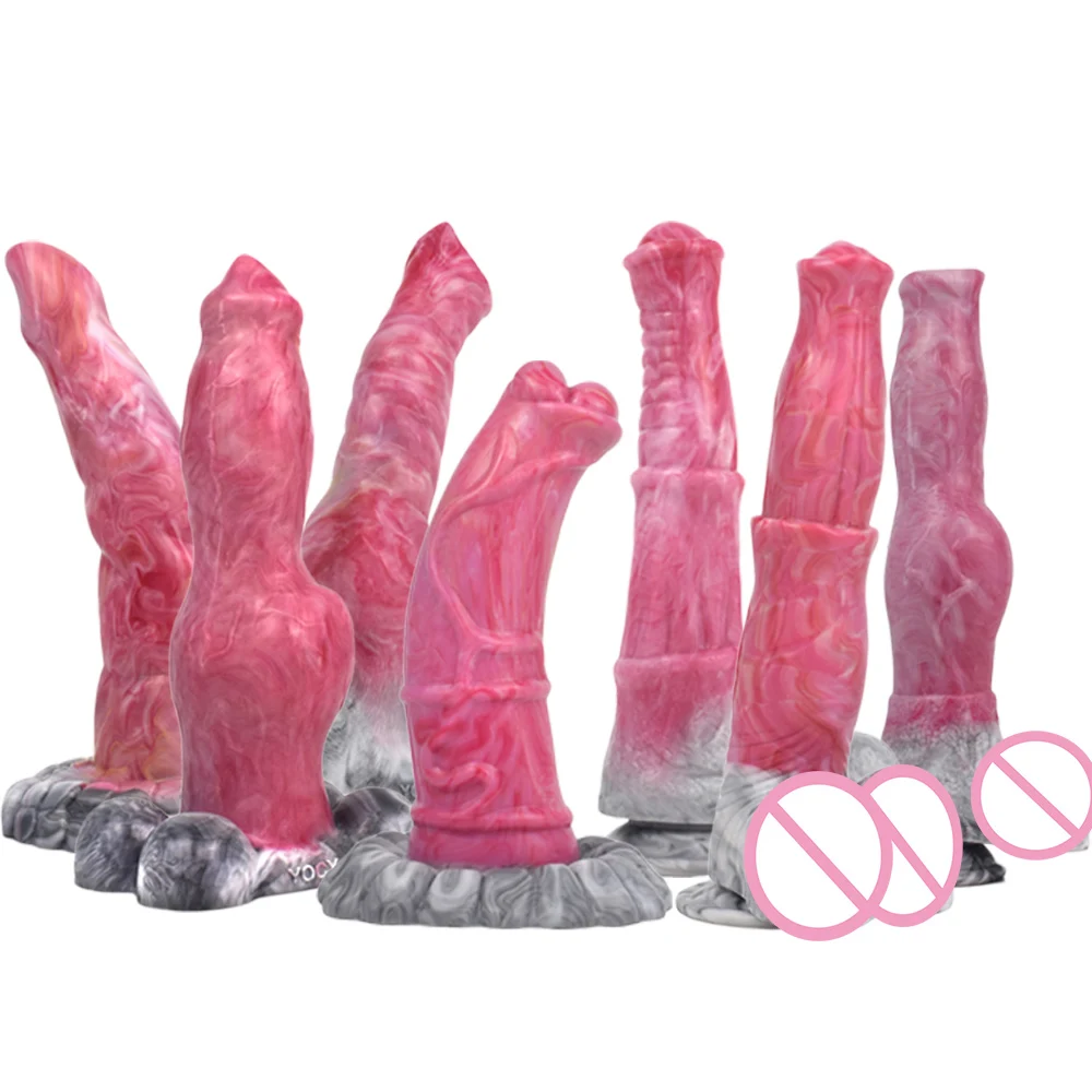 Realistic Dog Horse Dildo Women Male Big Dick With Suction Cup Anal Butt Plug Erotic Huge Animal Penis Sex Toys For Adults | Красота и