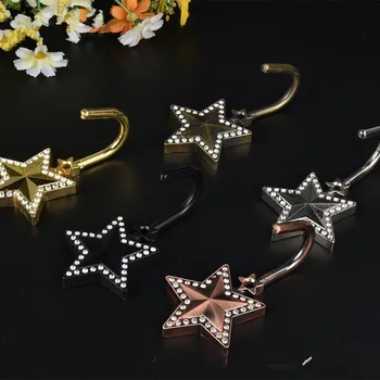 

2Pcs Cloth hooks Zinc Alloy Star curtain hook Rack Key Coat Bag Hat Hanger Rustic Robe curtain Hanging Accessory Home Decoration