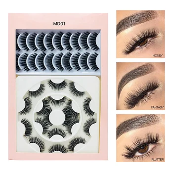 

18Pairs/set 3D Lmitation Mink Hair False Eyelashes Makeup Lashes Fake Eyelashes Thick Eyelash Womens Makeup Cruelty Eyelashes
