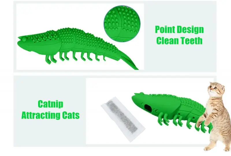 Зубная щетка для кошек, креветок, Экологичная силиконовая молярная палочка, чистящая игрушка для зубов, товары для домашних животных, кошачий плюшевый туннель для кошек