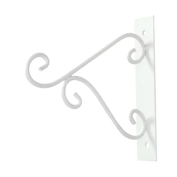 

Retro Wrought Iron Plating Candlestick Hanger Flower Basket Hanging Hook Outdoor Wall Hanging Hanger Vintage Kitchen Balcony Sto